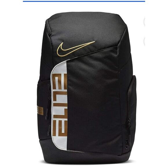 Nike Elite Pro Basketball Backpack – Black/Gold - Picture 1 of 11